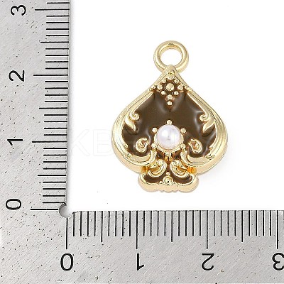 Rack Plating Alloy Enamel Pendants PALLOY-P309-06G-01-1