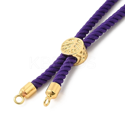Twisted Nylon Cord Silder Bracelets DIY-B066-03G-03-1