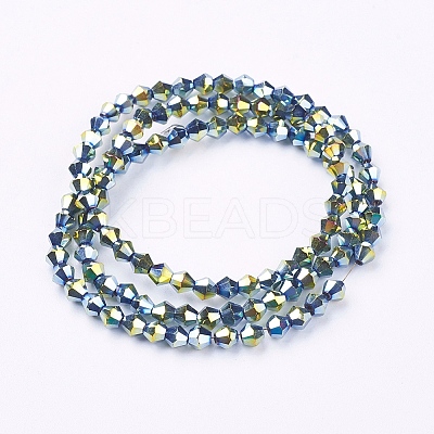 Electroplate Glass Beads Strands LS-EGLA-S057-3-1