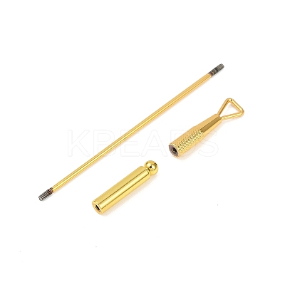 201 Stainless Steel Beadable Double Head Cuticle Pusher Nail Tools LS-STAS-R161-01G-1
