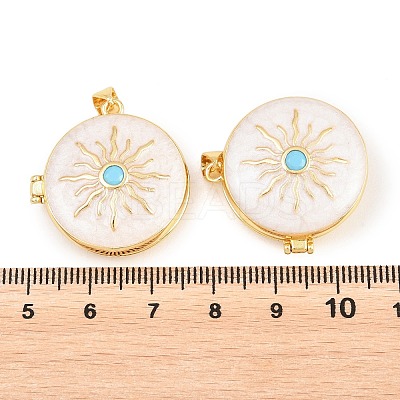 Brass Locket Pendants KK-D232-10G-1