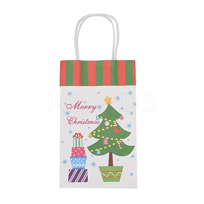 Christmas Theme Kraft Paper Gift Bags LS-CARB-L009-A10-1