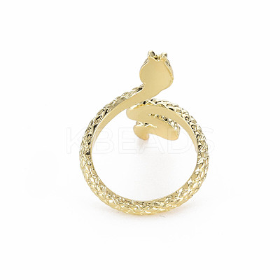 Snake Shape Rack Plating Alloy Cuff Rings RJEW-Q163-013A-RS-1