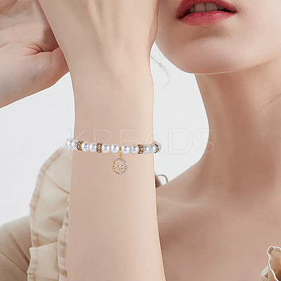 12Pcs 2 Colors Brass Micro Pave Cubic Zirconia Charms KK-BBC0014-88-1