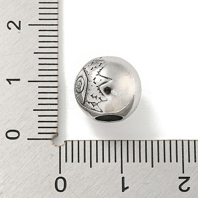 304 Stainless Steel Enamel European Beads STAS-U005-08P-1