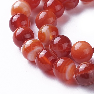 Natural Red Agate Beads Strands G-P434-09C-B-1