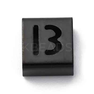 Ion Plating(IP) 304 Stainless Steel Square Slide Charms STAS-L132-12B-B-1