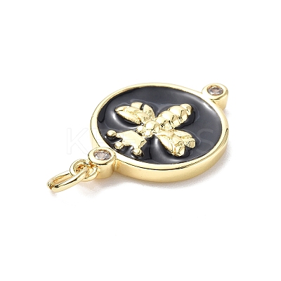 Eco-Friendly Brass Micro Pave Cubic Zirconia Pendants KK-F845-23G-02-1