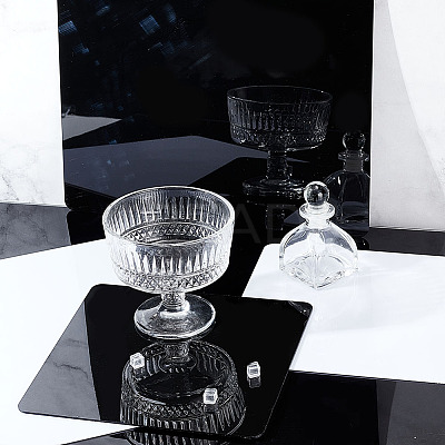 4Pcs 4 Styles Acrylic Reflection Display Board AJEW-GO0001-96-1