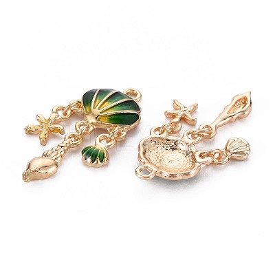 Alloy Enamel Pendants ENAM-S126-118A-NR-1