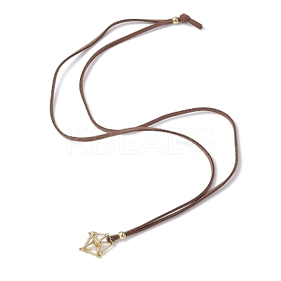 Crystal Holder Cage Necklaces NJEW-JN04586-01-1