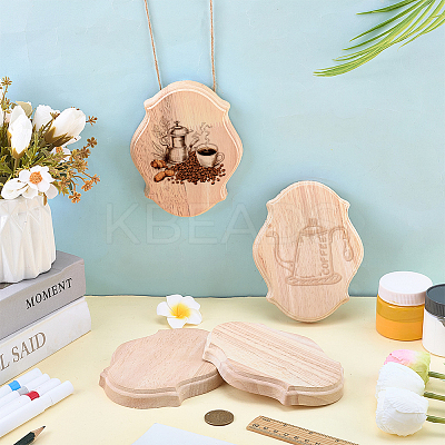 4Pcs Natural Wood Carved Onlay Applique Craft WOOD-FG0001-64A-1