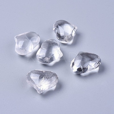 Natural Quartz Crystal Heart Palm Stone G-F659-A06-1
