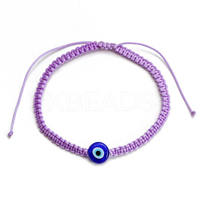 Evil Eye Lampwork Bead Braided Bead Bracelets NE0234-12-1