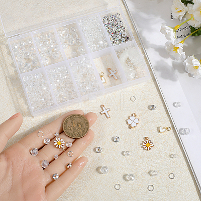 DIY Glass Beads & Alloy Enamel Charms Bracelets Making Kits DIY-SP0001-57C-1