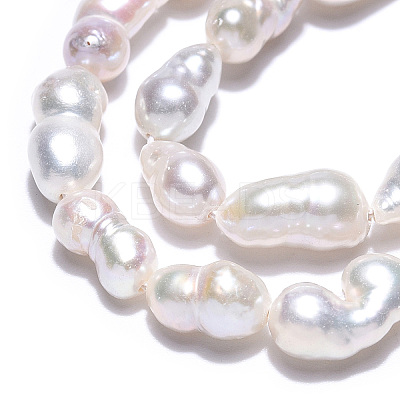 Natural Baroque Pearl Keshi Pearl Beads Strands X1-PEAR-S020-F10-01-1