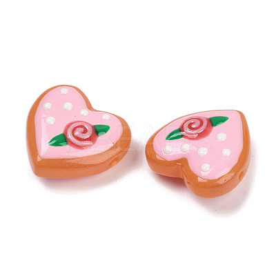 Handmade Heart Lampwork Beads Strands LAMP-P069-04B-08-1