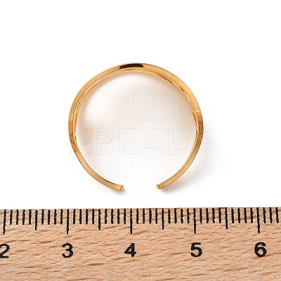 304 Stainless Steel Adjustable Cuff Rings LS-RJEW-L129-05G-1