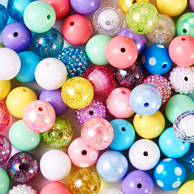 82Pcs 32 Style Mixed Style Acrylic Beads MACR-TA0001-23-1
