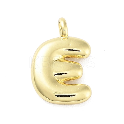 Rack Plating Brass Balloon Letter Pendants KK-C050-01G-E-1
