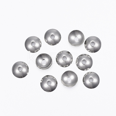 Non-Tarnish 201 Stainless Steel Bead Caps X-STAS-H376-123-1
