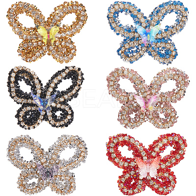 6Pcs 6 Colors Opaque Acrlyic Sparkling Rhinestones Beads MACR-SC0001-79-1