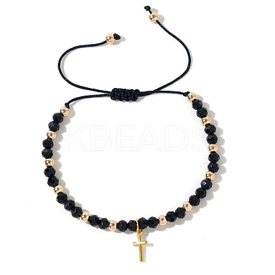 Bohemian Style Glass Braided Bead Bracelets for Women WV4296-11-1