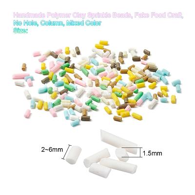 8000Pcs 8 Colors Handmade Polymer Clay Sprinkle Beads CLAY-YW0001-13B-1
