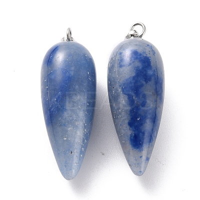Dyed & Heated Natural Blue Aventurine Pointed Pendants G-F705-01U-P-1