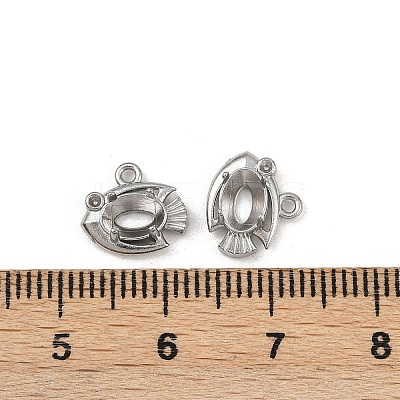 304 Stainless Steel Pendant Cabochon Settings STAS-G356-07P-03-1