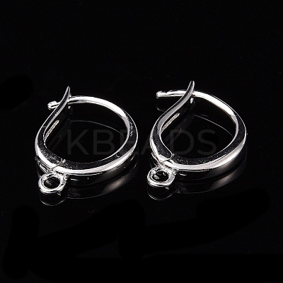 Anti-Tarnish Rhodium Plated 925 Sterling Silver Leverback Earring Findings X-STER-I017-087P-1