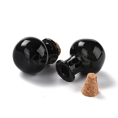 Round Glass Cork Bottles Ornament LS-GLAA-D002-03A-1