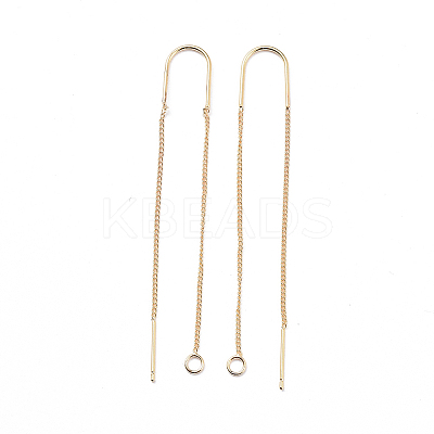Brass Stud Earring Findings X-KK-Q735-364G-1