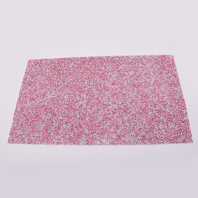Glitter Hotfix Resin Rhinestone DIY-WH0175-48G-1