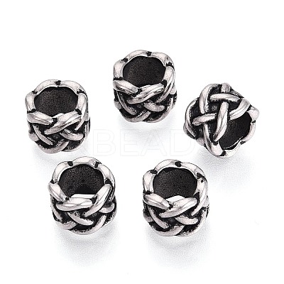 304 Stainless Steel European Style Large Hole Beads STAS-T072-99AS-1