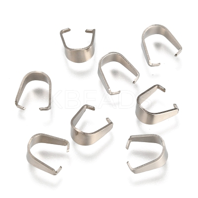 Tarnish Resistant 304 Stainless Steel Snap On Bails STAS-F074-03P-1