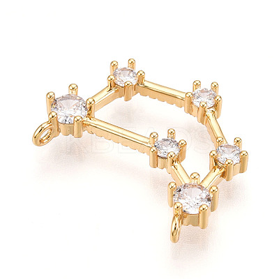 Brass Micro Pave Cubic Zirconia Pendants KK-N261-120B-G-1