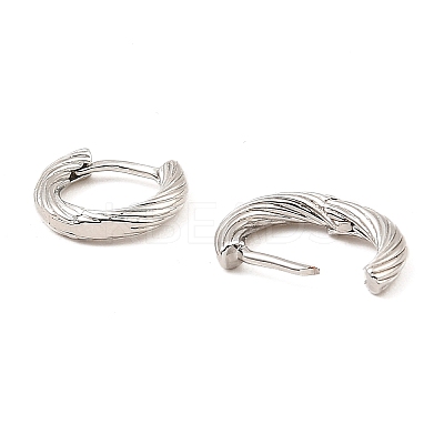 Brass Hoop Earrings EJEW-I289-04P-1