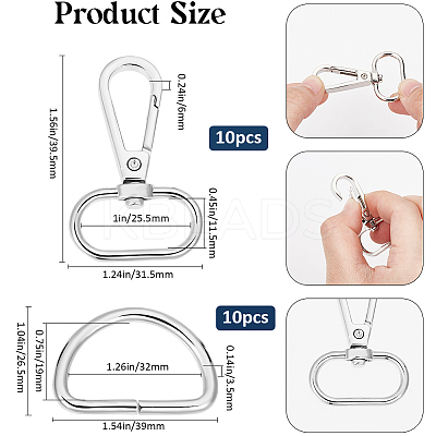 Alloy Swivel Lobster Claw Clasps FIND-BBC0003-78B-P-1