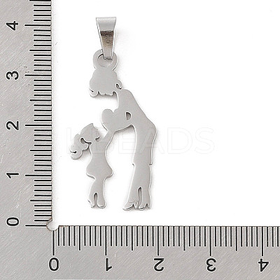 Non-Tarnish Mother's Day 304 Stainless Steel Pendants STAS-U002-07P-1