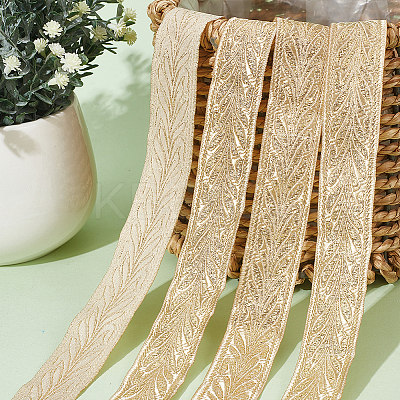 10 Yards Ethnic Style Embroidery Polyester Ribbons OCOR-WH0093-13-1