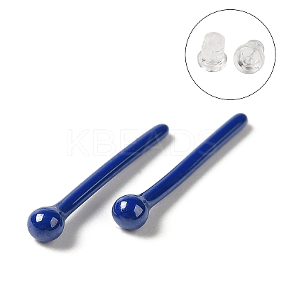 Hypoallergenic Bioceramics Zirconia Ceramic Ball Stud Earrings EJEW-F340-02C-1