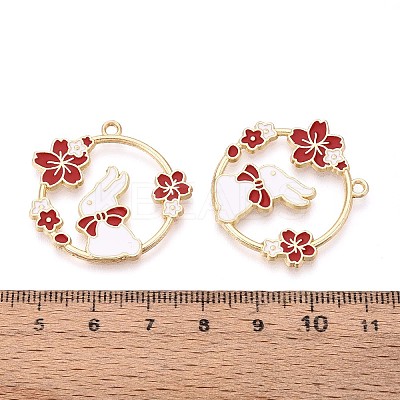 Alloy Enamel Pendants ENAM-N063-04KCG-1