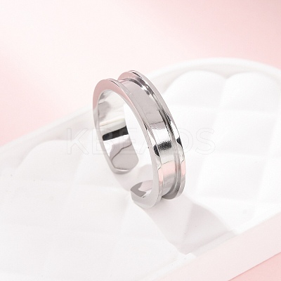 304 Stainless Steel Cuff Open Rings SA-CBACA70-01B-P-1
