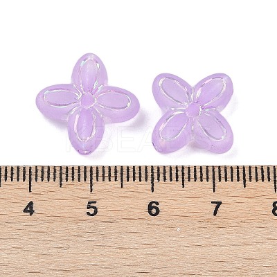Frosted Transparent Acrylic Beads X1-OACR-P029-09B-04-1