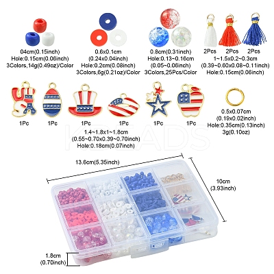 DIY Independence Day Jewelry Making Finding Kit DIY-YW0006-85-1