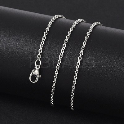 Tarnish Resistant 304 Stainless Steel Cable Chain Necklace Making LS-STAS-P045-05P-1