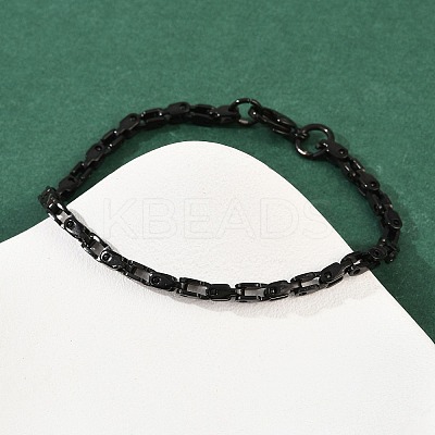 201 Stainless Steel Link Chain Bracelets for Men Women BJEW-B143-03EB-1