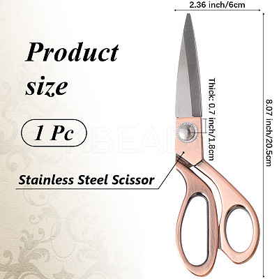 Stainless Steel Scissors AJEW-WH20042-32R-1
