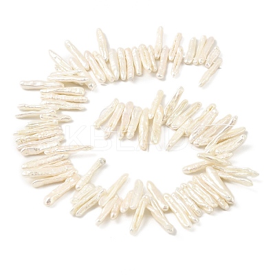 Natural Baroque Keshi Pearl Beads Strands PEAR-B004-02A-01A-1